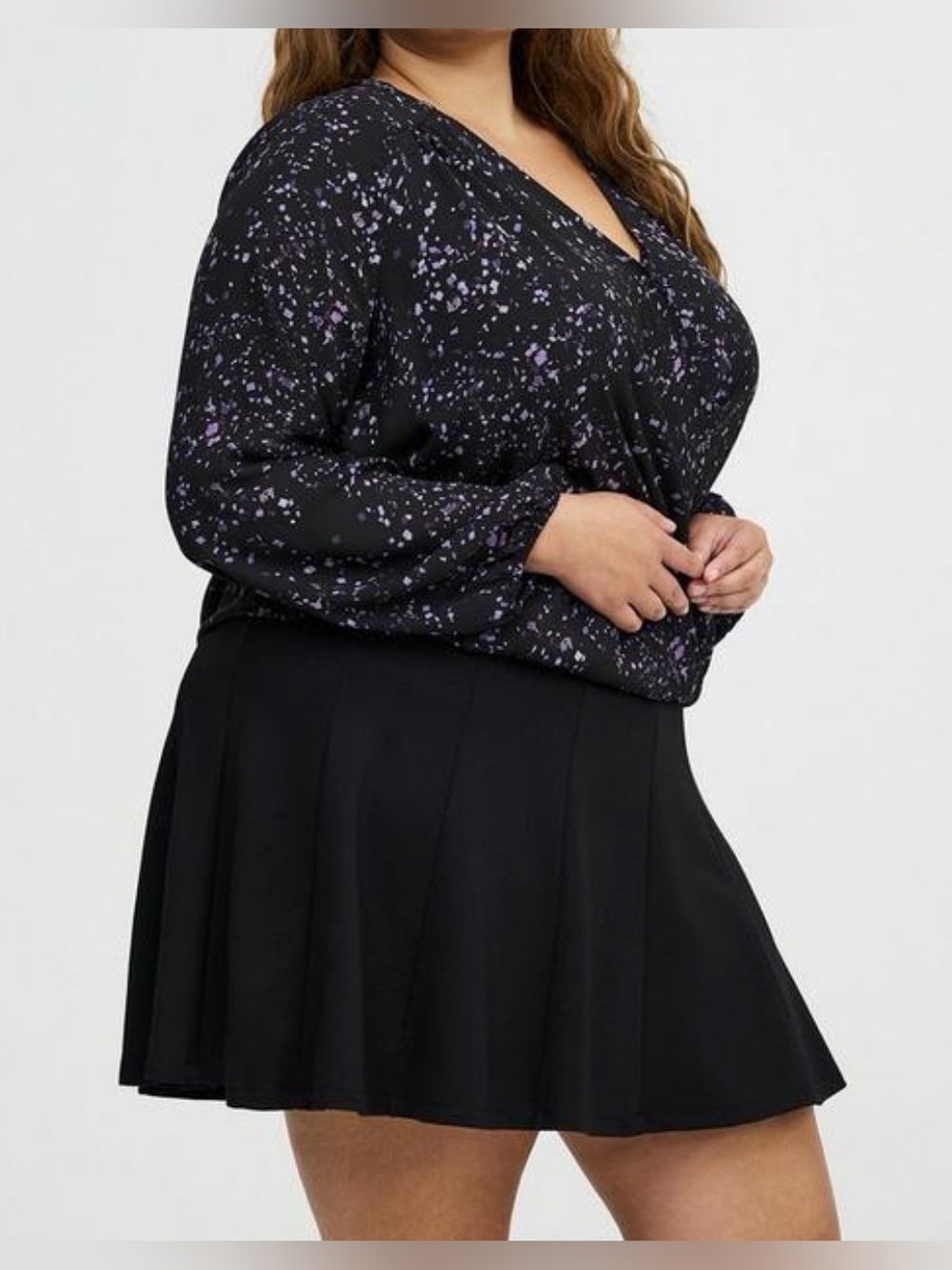 NWT Torrid Georgette surplice long sleeve v neck blouse, Torrid size 4, 4X